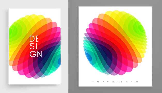 Translucent sphere. Color gradient. Sliced ​​and moving effect. Abstract geometric design. 3D vector illustration for a brochure, poster, cover, postcard, presentation, flyer, or banner.