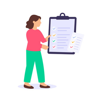 Eligibility For Benefits, determining employee qualification criteria, Flat vector character illustration
