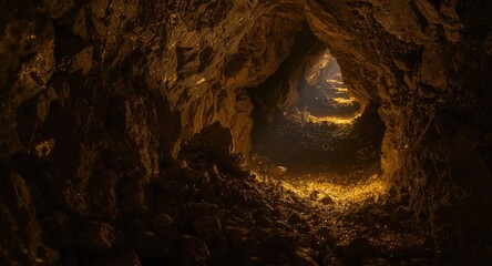 Gold extraction from subterranean veins in mining tunnels