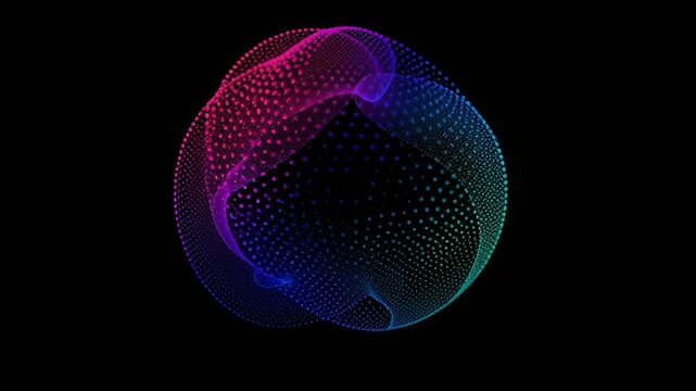 Wave particle digital sphere with splash array glitch distortion datum technology cyberspace network business computer abstract futuristic information database programming software future
