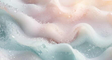 Obraz premium Soft marble pattern with foam texture and pastel bubbles creating a smooth background