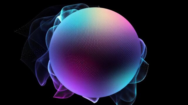 Wave particle digital splash array glitch sphere distortion datum technology cyberspace network business computer abstract futuristic information database programming software future intelligence