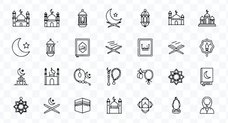Fototapeta premium Islamic icon set