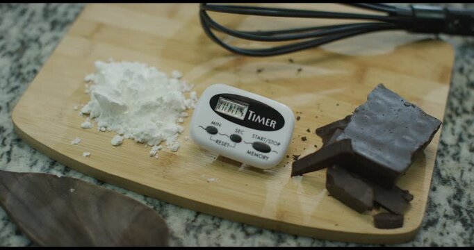digital kitchen cooking timer close