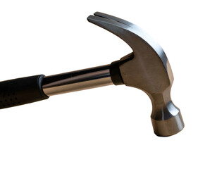 Metal claw tool with black grip, isolated