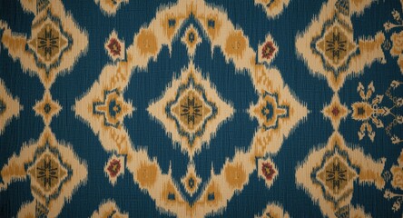 Mughal inspired ikat motif pattern for textile decor and artistic fabric gifts