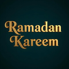 Ramadan Kareem Gold Text