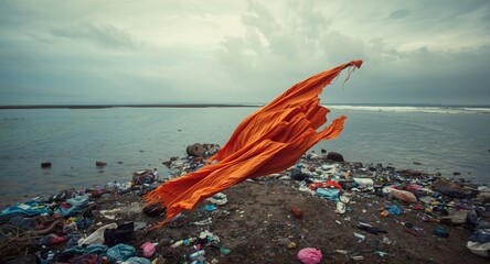 Planetary crisis driven by fast fashion pollution with copy space