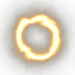 Luminous energy ring effect, radiant mystical circle glow, magical portal, light aura, ethereal fire loop. © lina