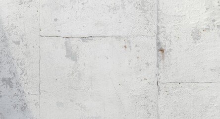 Obraz premium Panel style concrete texture on aged white wall with ample copy space
