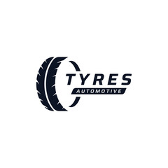 Tire or wheel logo template design with creative ideas. Logo for tire shops, workshops and companies.