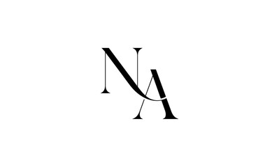 NA initial letter logo or NA monogram