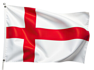 Obraz premium A British flag blowing gently in the wind, ideal for patriotic or national pride uses