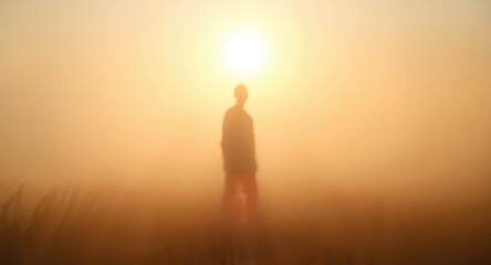 Obraz premium Muted blurred scene evoking summer heat wave conditions