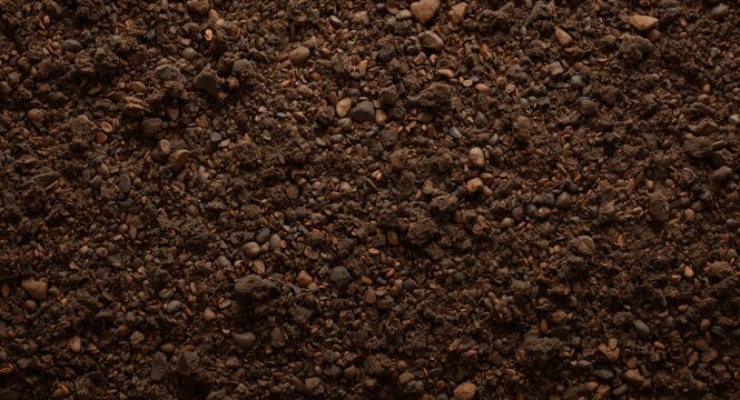 Rich loamy soil close up texture suitable for agricultural planting