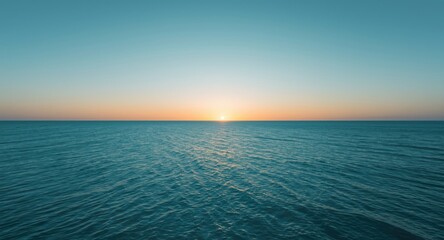 Obraz premium Peaceful sea landscape with visible separation between waters