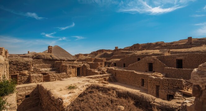 Preserved settlement architecture from Neolithic and Chalcolithic earliest urban periods