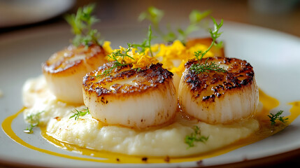 grilled chicken breast with potatoes and herbs