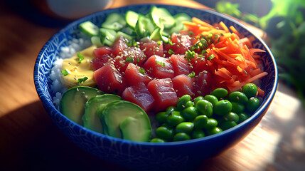 bowl of salad with fresh vegetables
