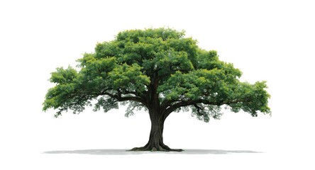 Obraz premium Tree image isolated using clipping path and white background