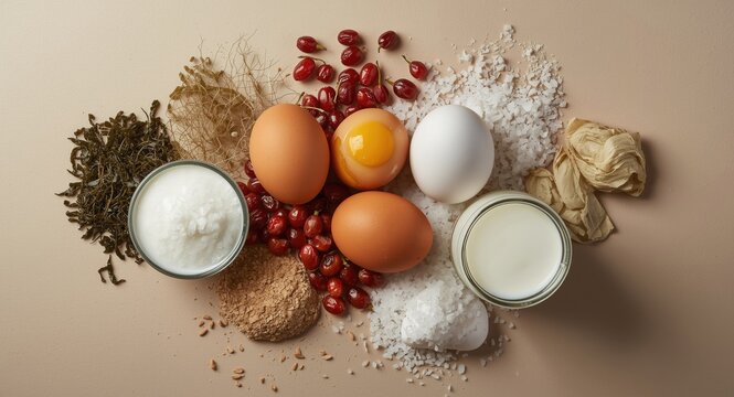 Eggs milk and other foods high in iodine content for nutrition