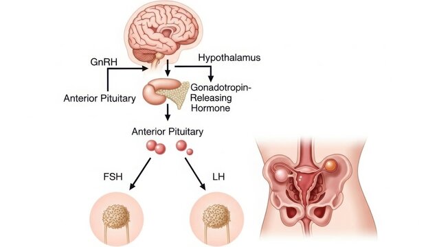 Hypothalamic pituitary gonadal axis hormone regulation