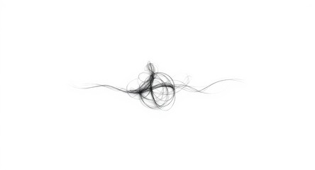 Obraz premium Subtle pencil line drawing in black on clean white surface