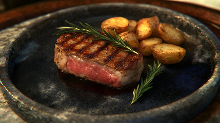 grilled meat and vegetables