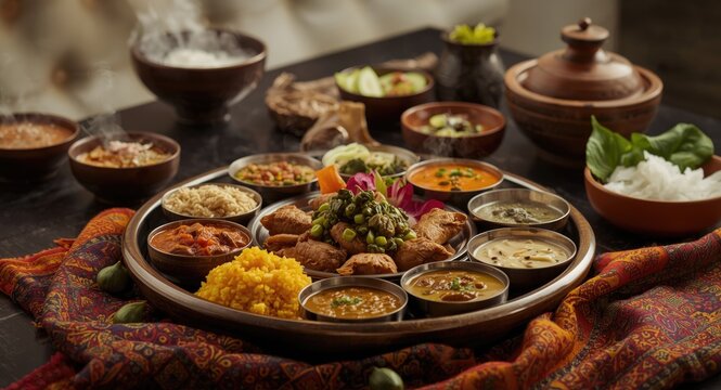 Culturally rich Newari Samay Baji meal arrangement