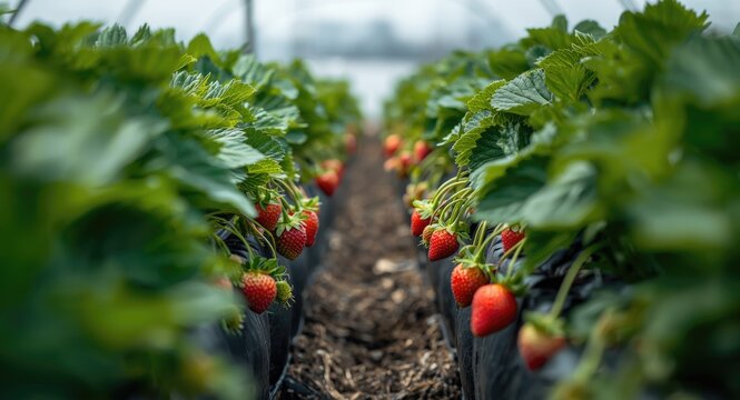 Strawberry crop success using plasticulture solutions promoting growth and harvest quality
