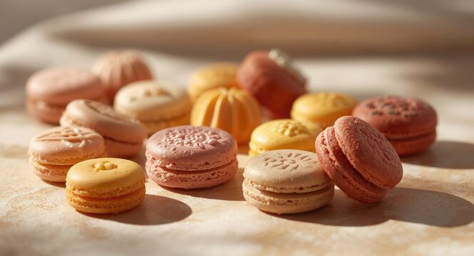 Collection of French confectionery showcasing calissons