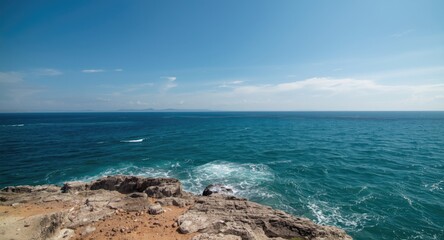 Refreshing oceanic scenery observed from a remote island point