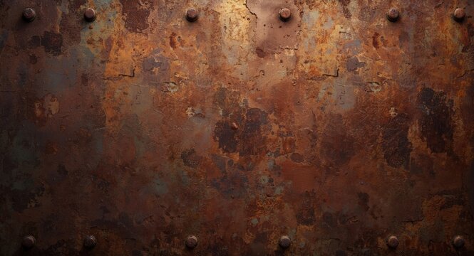 vintage iron surface exhibiting heavy rust texture and worn appearance
