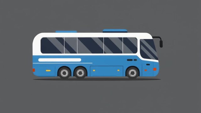 Modern city transport bus illustration for efficient urban travel video concepts
