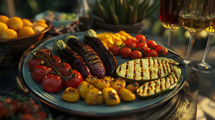 grilled vegetables on the grill