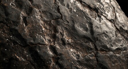 Macro imagery of meteorite section emphasizing detailed patterning