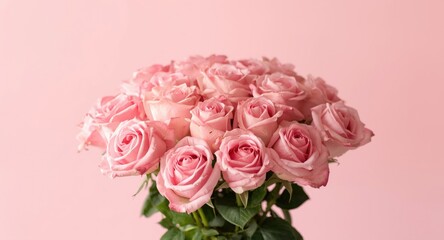 pink rose flowers gathered in a bunch