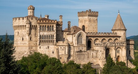 Historic castle architecture combining Renaissance and medieval styles supporting preservation