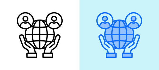 Naklejka premium Corporate Responsibility whitegreen icon