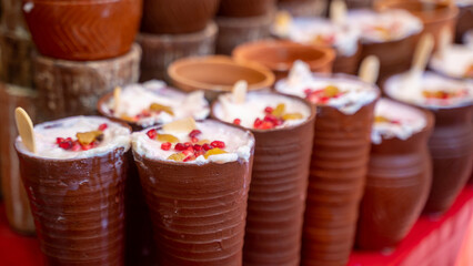 Traditional Indian Lassi Served in Kulhad Clay Cup