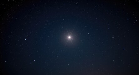 starry night sky featuring a bright moon and twinkling stars