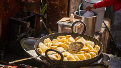 Traditional Indian Kachori Crispy Deep Fried Stuffed Snack from North India