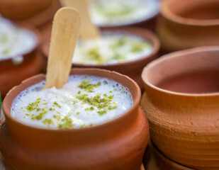 Traditional Indian Lassi Served in Kulhad Clay Cup