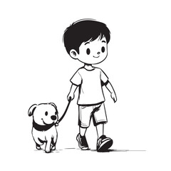 boy and his dog