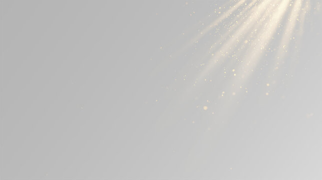 Diagonal warm spotlight rays overlay &mdash; cinematic golden light beam from corner, isolated on transparent background (PNG) overlay effect 