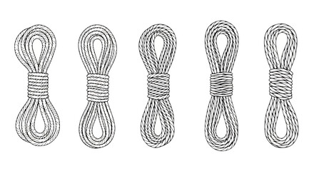 Different types of intricate and decorative knots displayed in a row Vector © rohan