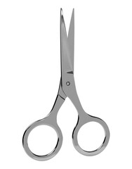 Realistic Silver Scissors 3D Render