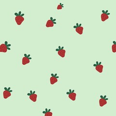 seamless pattern with strawberries