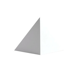 A simple, four-sided geometric pyramid shape