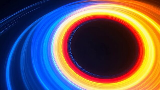 Colorful concentric circular light pattern